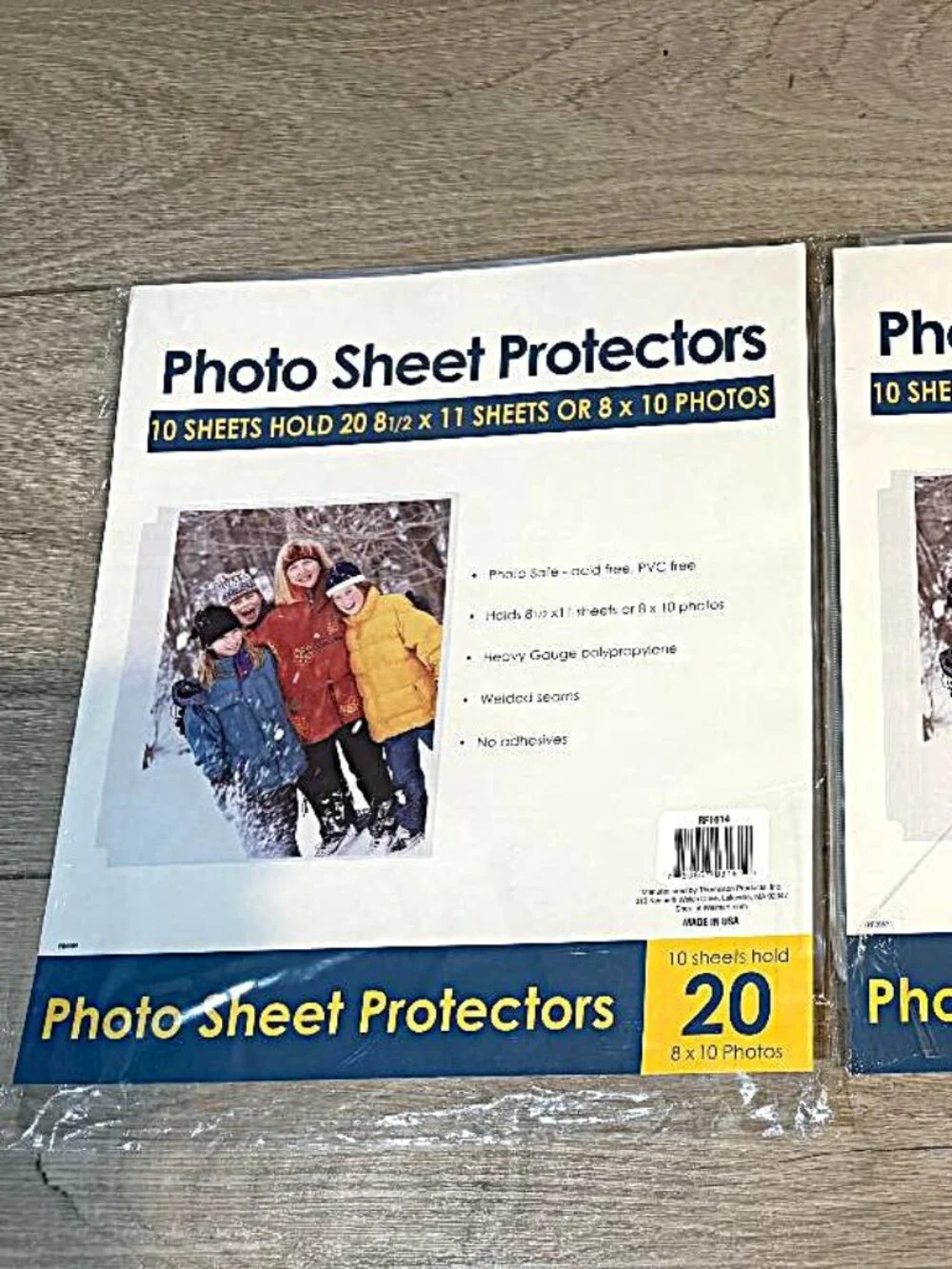 2 pkgs NEW Photo Sheet Protectors 10 sheets/pkg hold 20 8 x 10 photos (40 total)